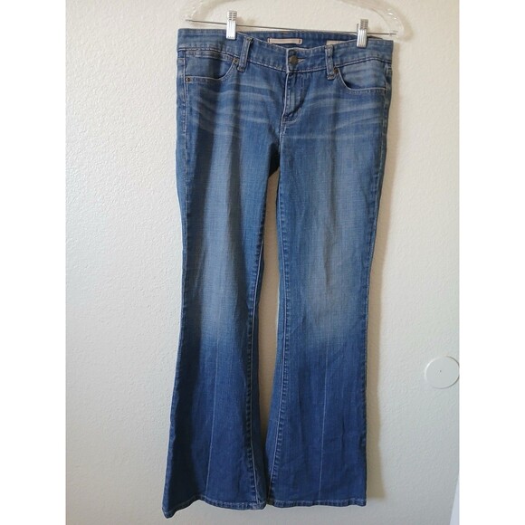 Gap Jeans Womens 8R Blue Flare Limited Edition Medium Wash Stretch Denim Hipster - Picture 1 of 16